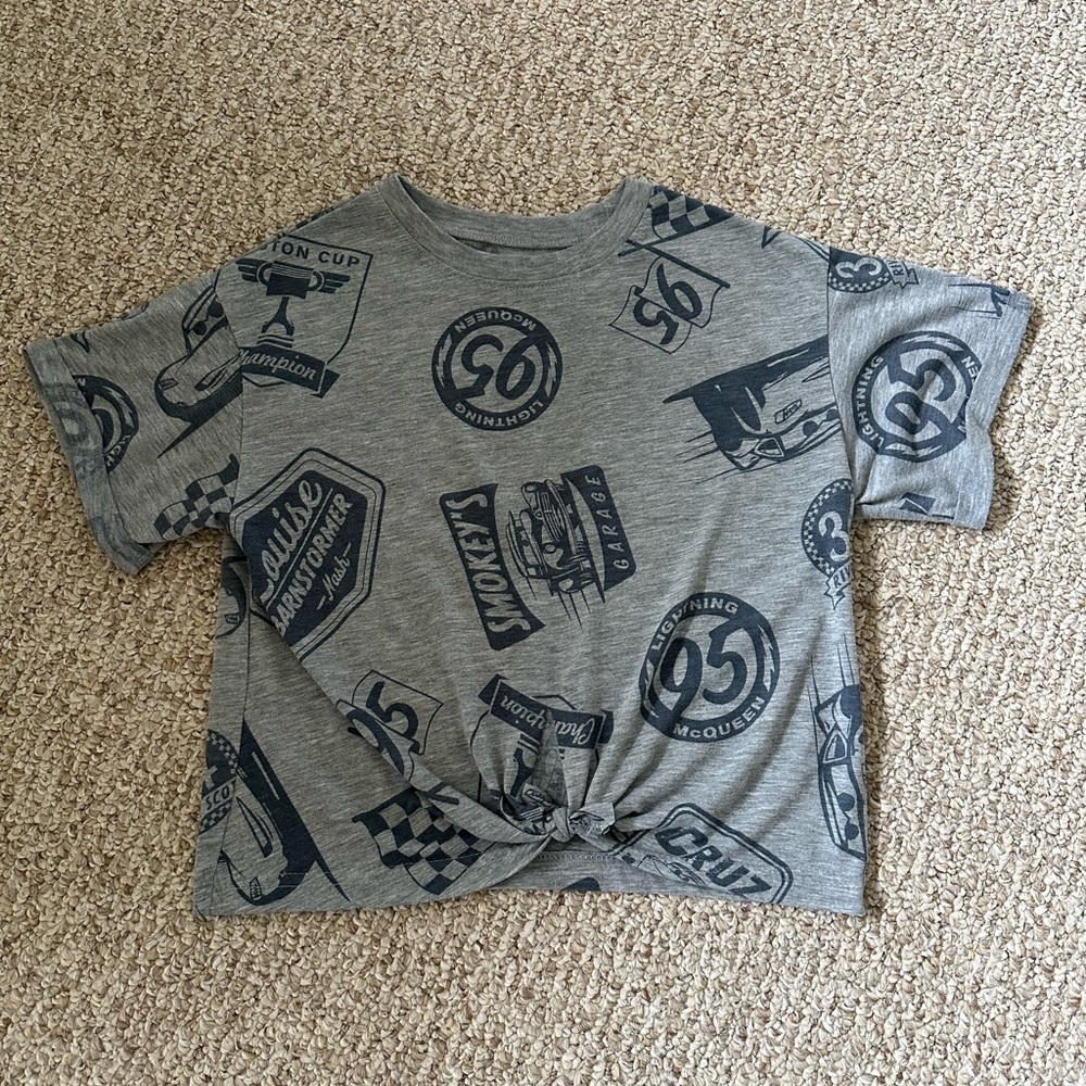 Women’s Disney Cars 3 Front Tie Crop Tee